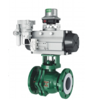Fluorine-lined ball valves