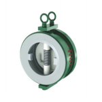 Fluorine-lined double-lobe butterfly check valve