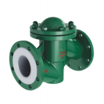 Fluorine-lined lifting check valve