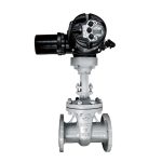 Cast steel electric wedge gate valve