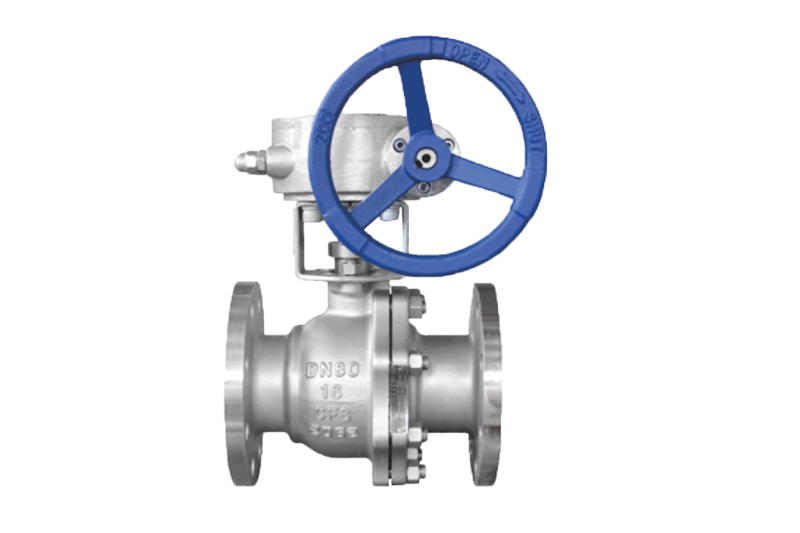 e878eb54-390b-4a91-9c10-cd9fa8913e7b Stainless steel worm flange ball valve Q341F - 图片 1
